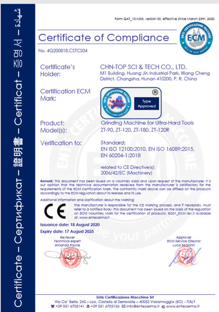 China CHN-TOP SCI&amp;TECH CO., LTD. certification